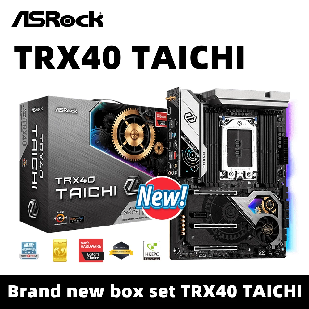 

Материнская плата ASRock TRX40 Taichi поддерживает процессор sTRX4 с разъемом 3990X 3970X 3900X, 8 × DDR4, 4666 + МГц, оперативная память NVME M.2 SATA PCIe 4,0