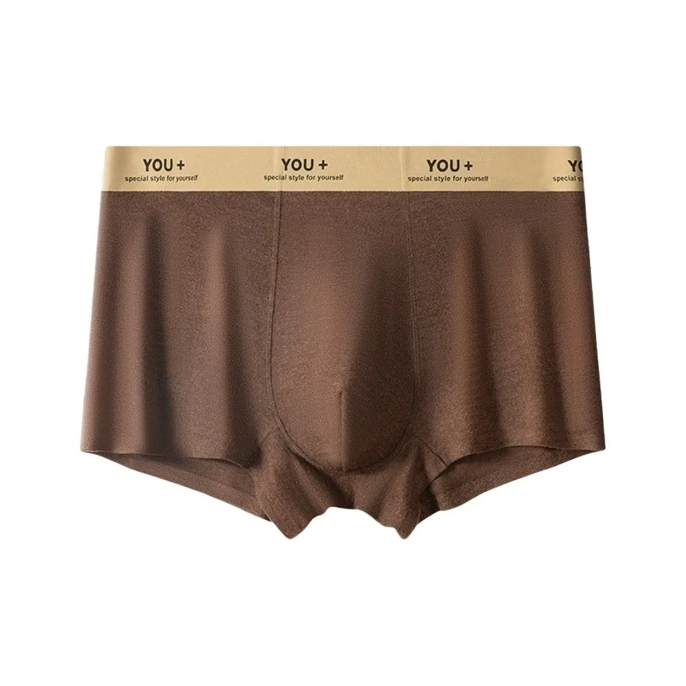 

Comfortable Plus Size Men's Boxer Briefs Mid Waist Elastic Men Flat Panties Lingerie Seamless Underwear for Man Teens Boys