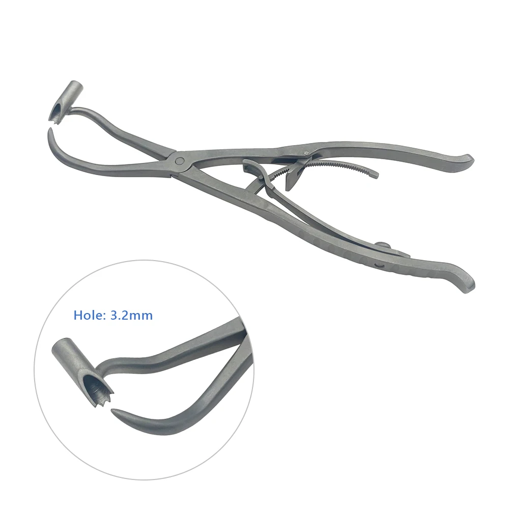 Stainless Steel bone Plate Holding Forceps Pointed with hole Self-locking Reduction Forceps Veterinary Orthopedics Instruments