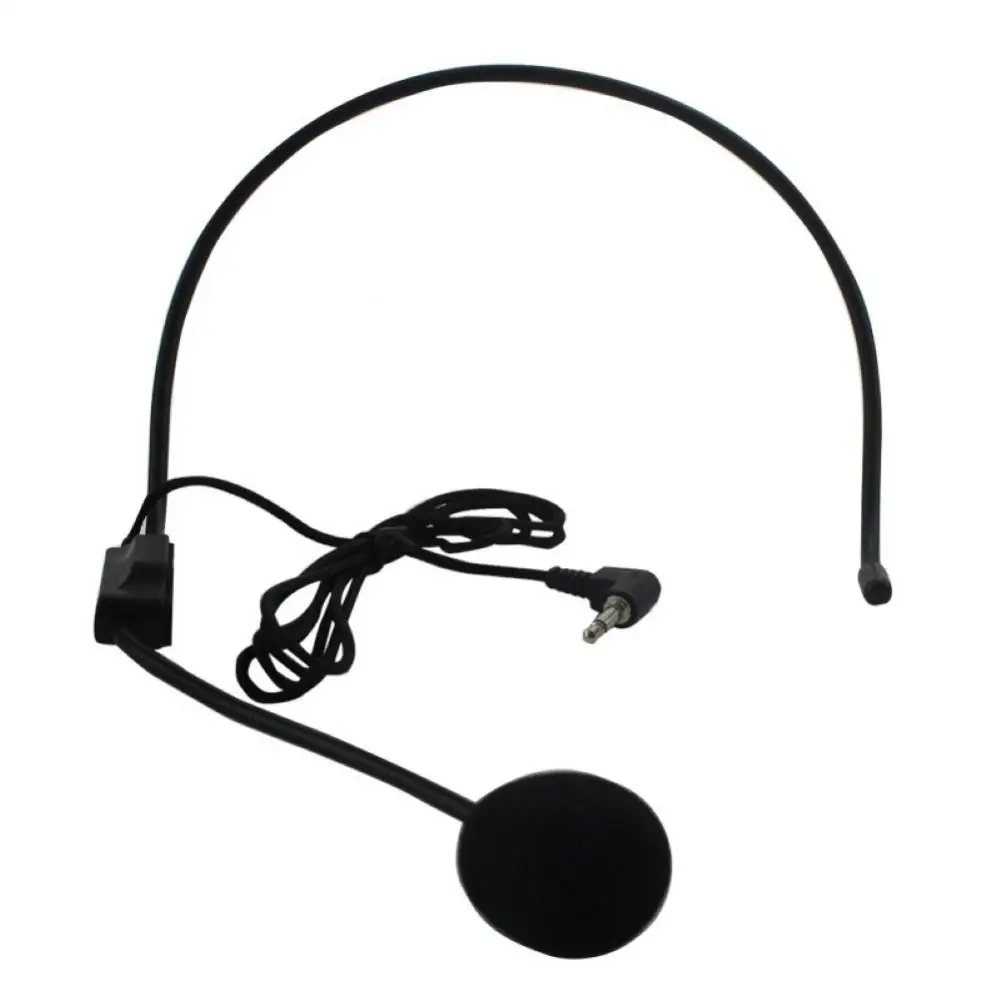 Wired Microphone Voice Amplifier 3.5mm Headset Headworn Mic for Loudspeaker