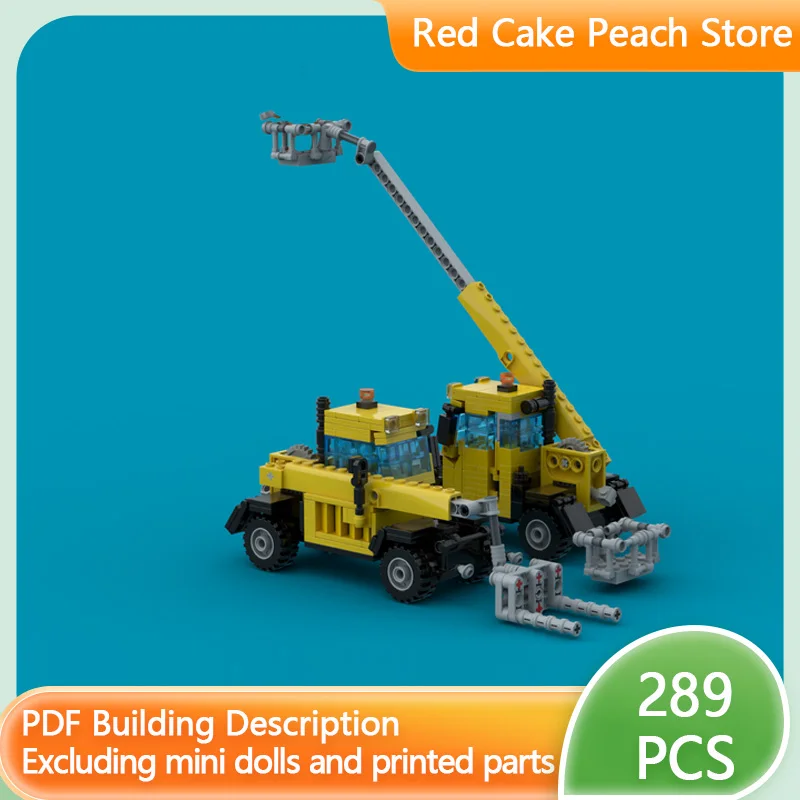 

City Car Model MOC Building Bricks Telescopic Boom Crane Vehicle Modular Technology Children Holiday Gifts Assemble Toys Suit