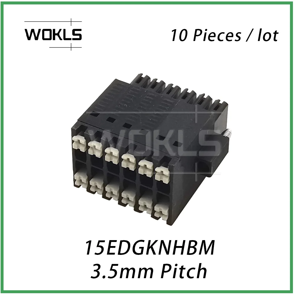 10PCS3.5mm double-row terminal block plug with model numbers 15EDGKNHB 3.5 KF2EDGKES B2CF