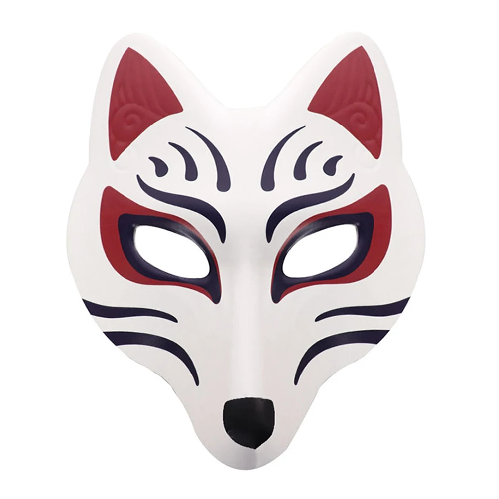 

1pc Sexy Masquerade Mask Animal Face Costume Party Decor Kitsune Halloween Red Carpet Cosplay Mask Elegant Mysterious Accessory