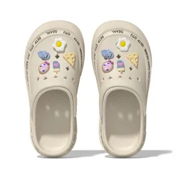 Home Women Slipper clog Sandals charm Cloud Summer Flip Flops Beach Slides Casual House Shoes Platform Flat Female  Non Slip