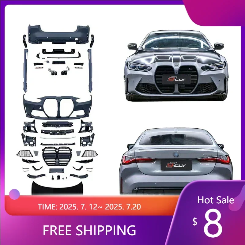 

CLY Car Bumper for BMWs 4-series G22 G23 G26 Upgrade M4 Body Kit Front Bumper Grille Side Skirt Rear Bumper Hood