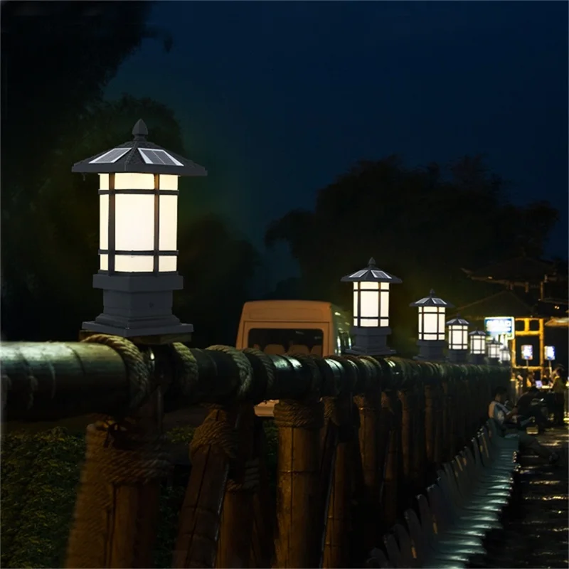 Buen precio, iluminación de Pilar LED de alta calidad para Patio, poste de iluminación Solar impermeable moderno para exteriores, accesorio de iluminación para porche, Patio, Villa