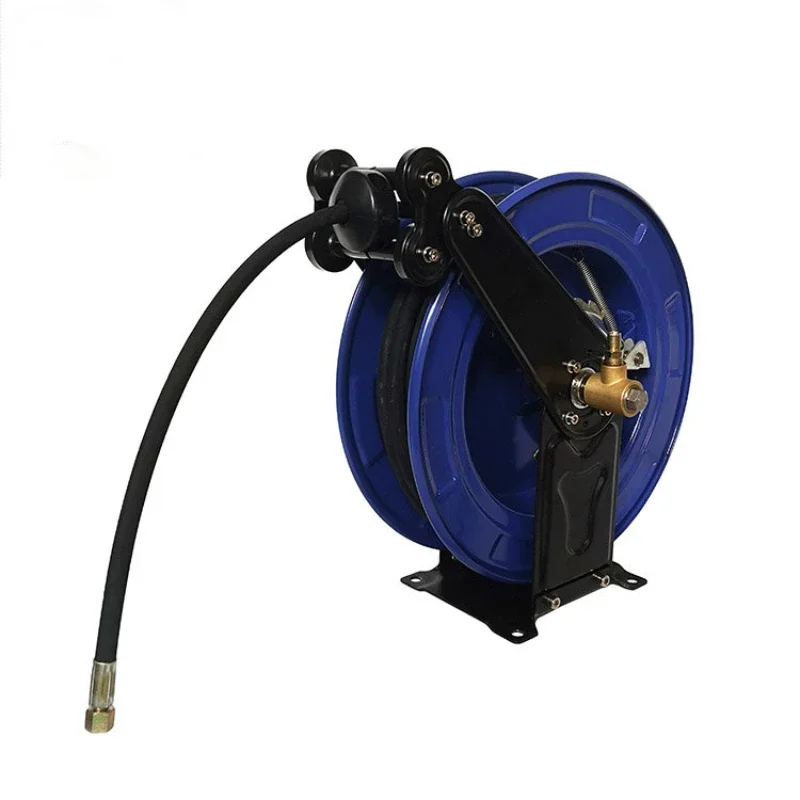 

Heavy Duty High Pressure Air Water Oil Grease Wall Mount Spring Rewind Carbon Steel Metal Automatic Retractable Hose Reel