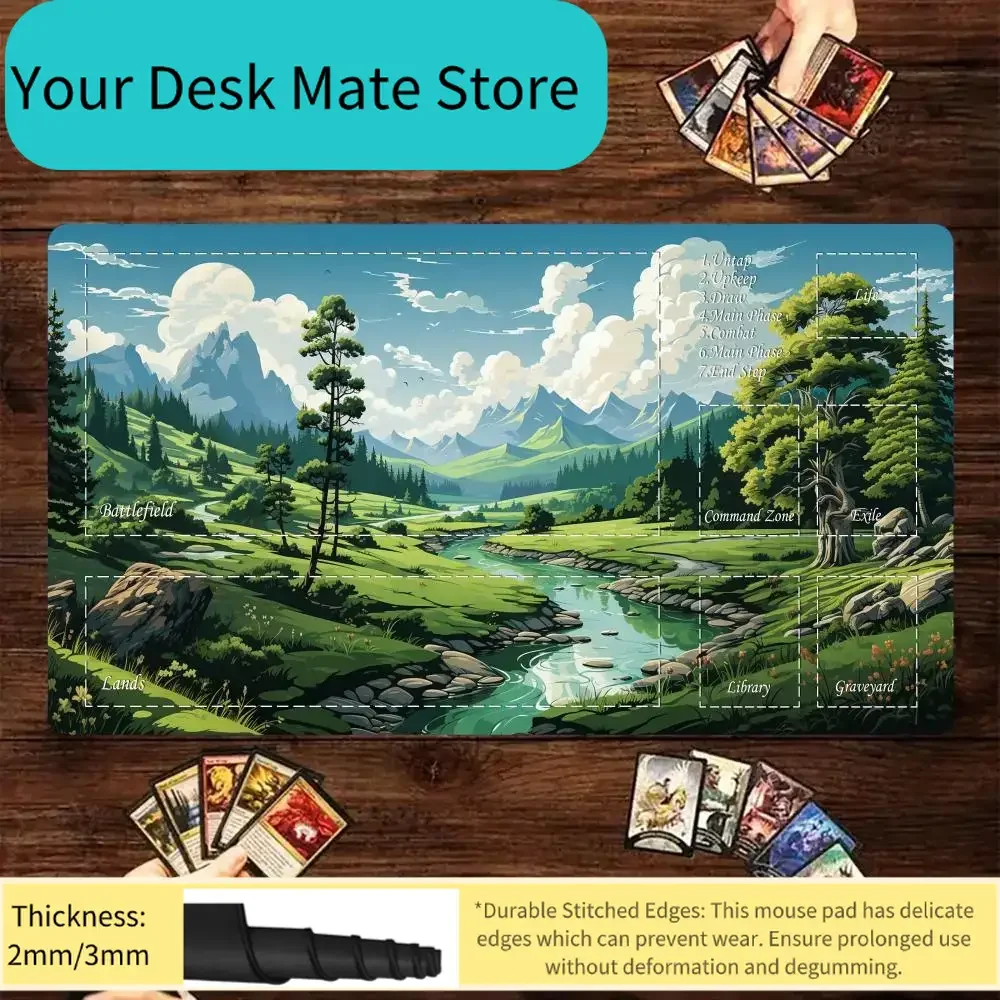 

Игровой коврик для карт Magic: The Gathering с дизайном «Натуральный пейзаж», коврик для стола, игровой коврик для геймеров, коврик для мыши, коврик для офисного стола