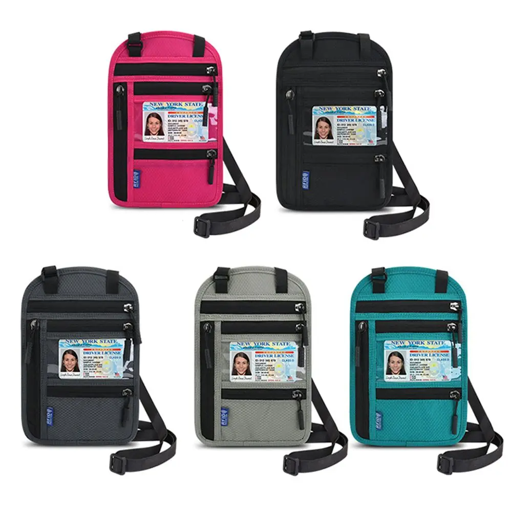 Portemonnee Rits Beschermhoes Munt Portemonnee Halter Paspoorthouder Creditcard Organizer Schouder Paspoort Tas Rfid Crossbody Tas