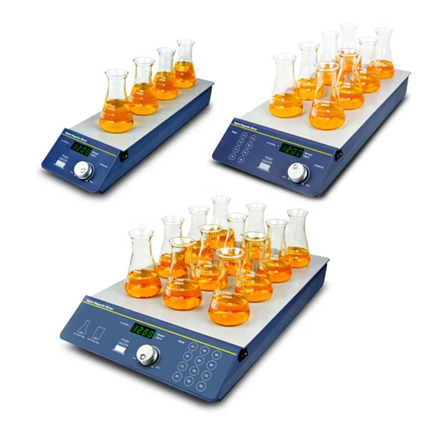 WESTTUNE SP-100 SP-200 SP-300 SP-200T 4 8 12 Multi Position Magnetic Stirrer Laboratory Hot Plate Magnetic Stirrer with Heating