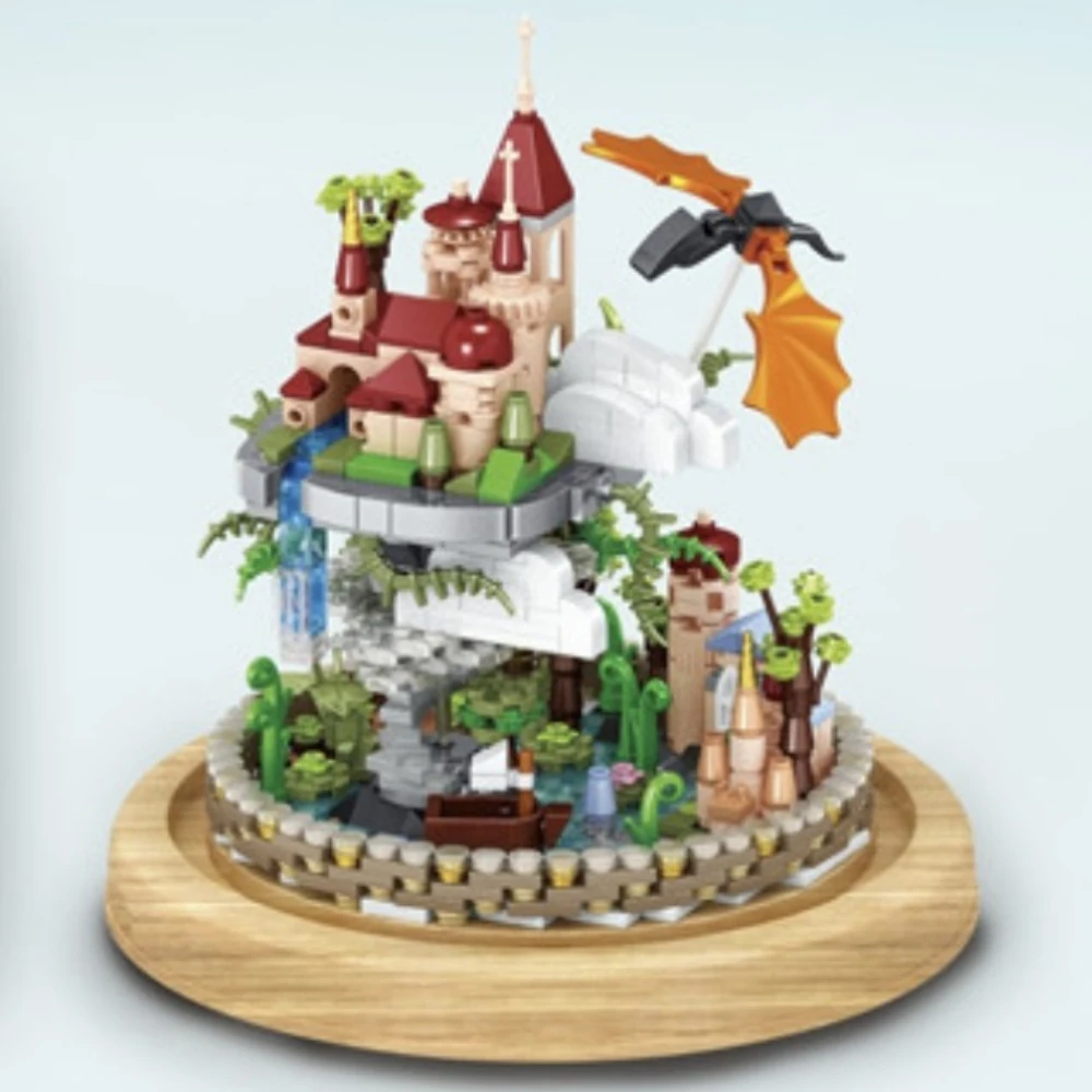 MOC Drifting Cloud Castle Drijvend Kasteel Bouwstenen Set Dream Sky Palace House DIY Speelgoed Voor Kinderen Verjaardag Vakantie Geschenken