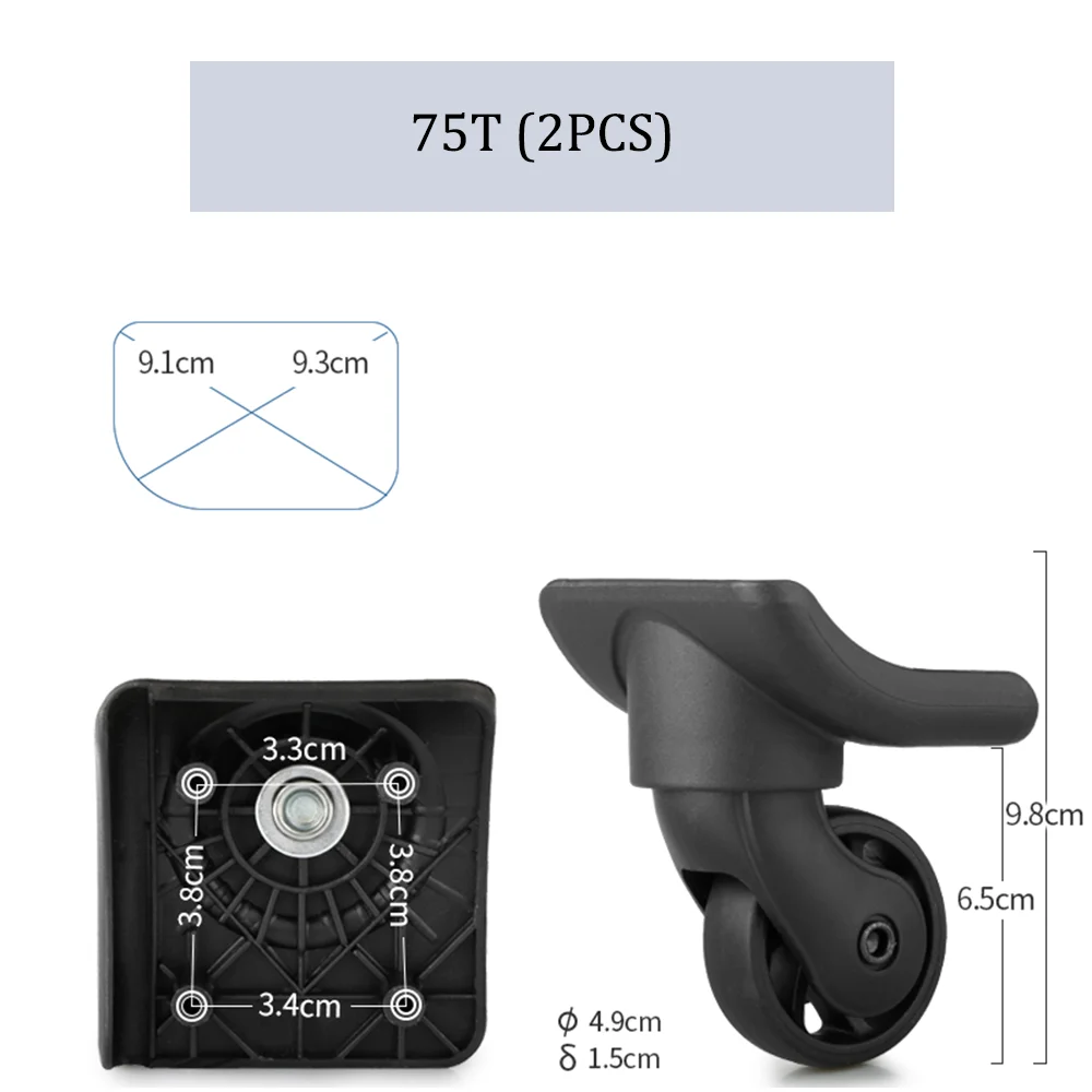 Suitcase Roda Substituição, Adequado para Samsung Suitcase, Trolley Case Polia, Rodízios duráveis, Caixa de senha, Peças de reparo