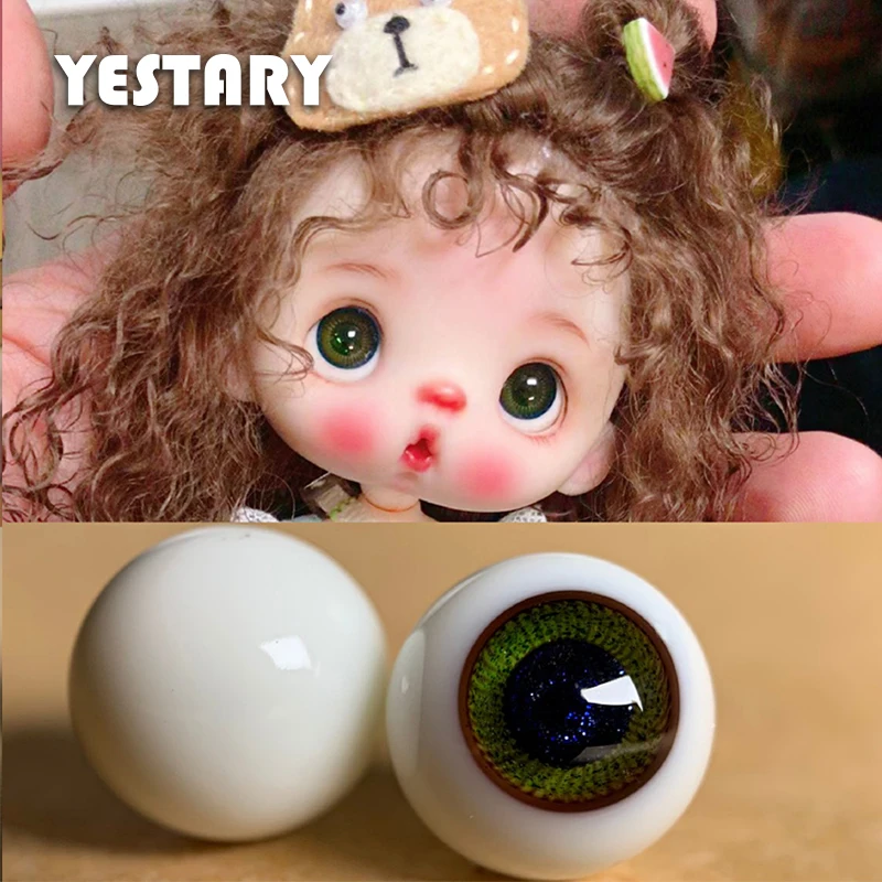 

YESTARY 10mm Glass BJD Eyes Toys Dolls Accessories Eyes Toy 3D Movable Eyes DIY Fashion Doll Toy 11-16Cm BJD Doll For Girls Gift