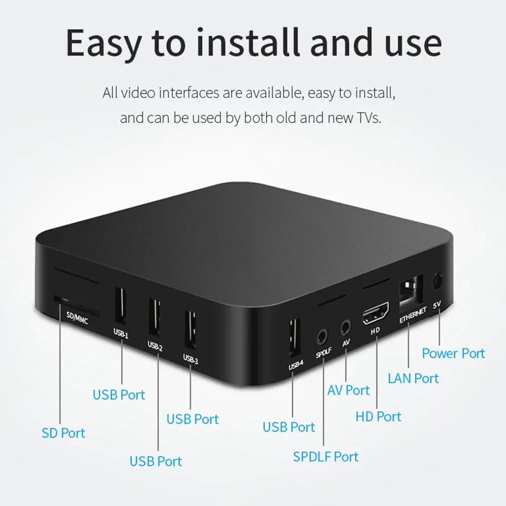 Smart TV Box MXQ-PRO 4K HD TV Box Android 12.0 2.4G 5G Dual-WIFI 3D-видео медиаплеер 2 ГБ ОЗУ 16 ГБ ПЗУ Телеприставка для домашнего кинотеатра