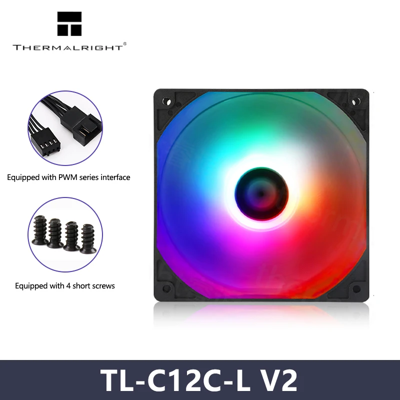 

Thermalright TL-C12C-L V2 Case Fan Constant Light Efficiency 12V 4PIN PWM Silent 120mm CPU Cooling Fan