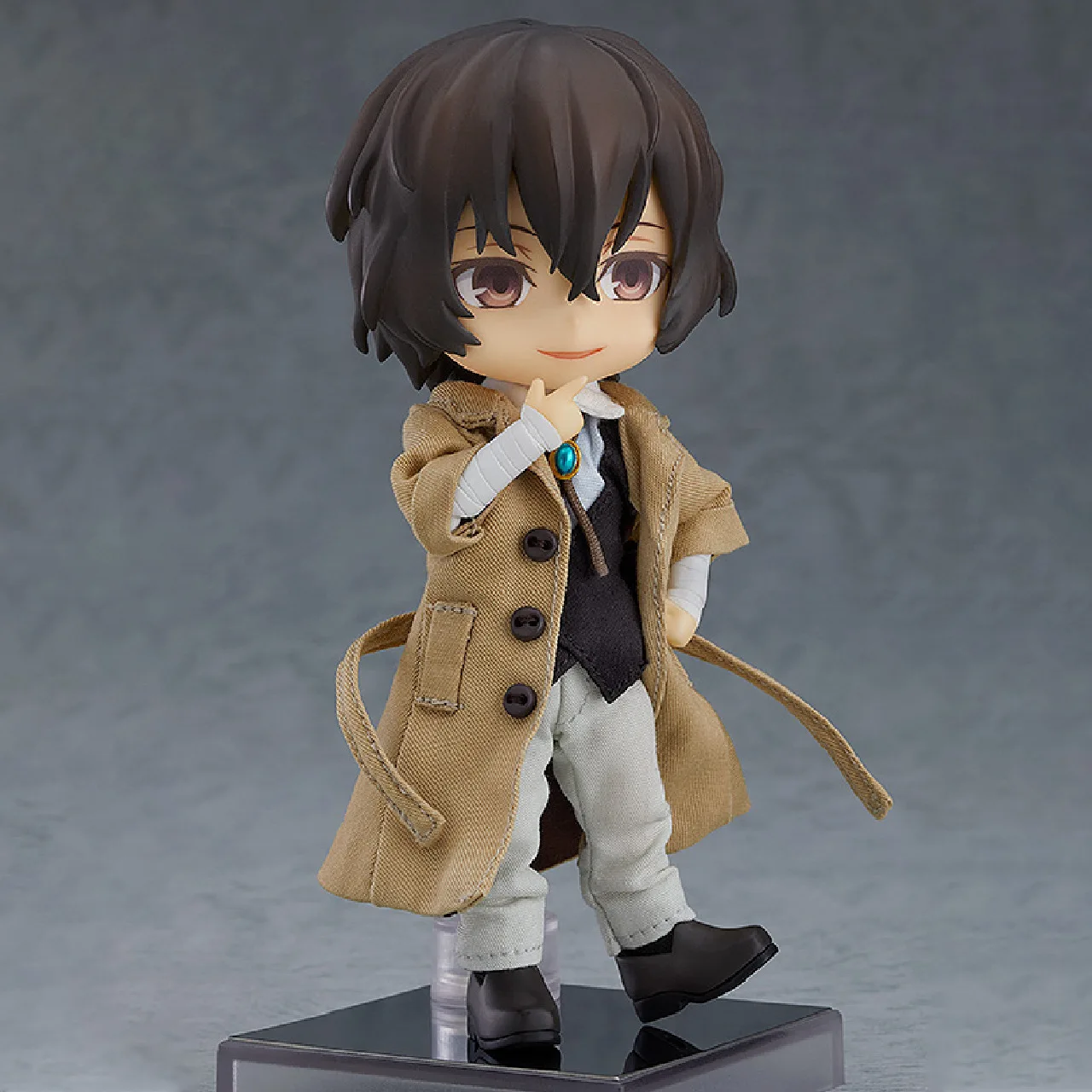 Anime BSD Figure Dazai Osamu Cute Toy removable clothing standing pose Action Figurine Collectible Dazai Model Xmas Kids Gift