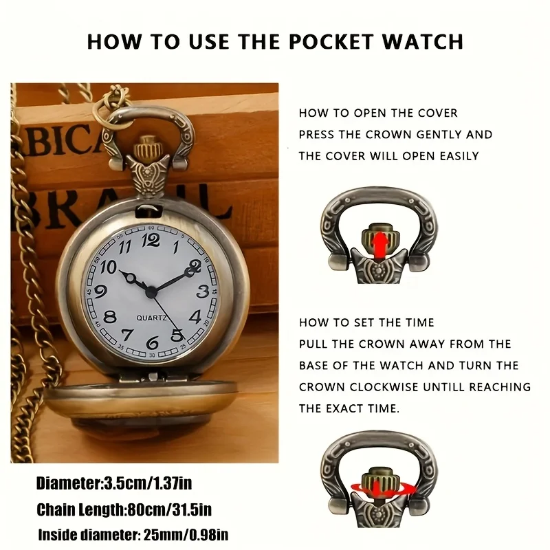 Multiple classic motorcycle pocket watches with exquisite designs, birthday gifts, fashionable accessories, and trends