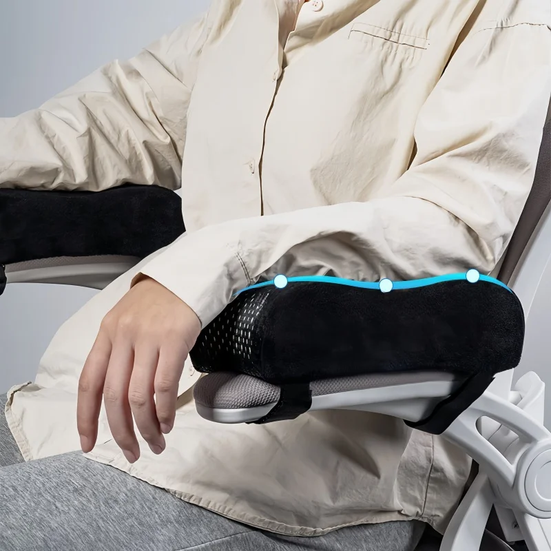 1PC Ergonomiczne podkładki pod podłokietniki krzesła biurowego Poduszka pod łokieć Poduszka z pianki z pamięcią kształtu Wewnętrzny rdzeń Poduszka na sofę do krzeseł do gier Wózki inwalidzkie