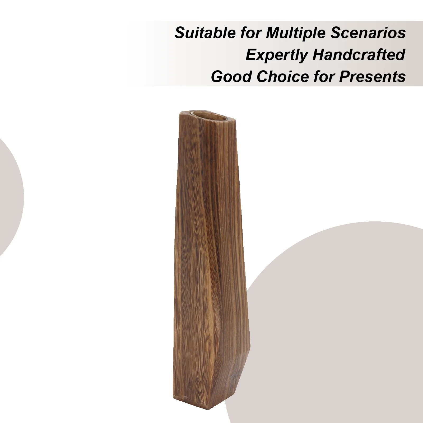 

Wood Vases For Decor Wooden Flower Vase Table Ornament Home Decoration For Indoor Outdoor Patio Hallway Bathroom Bedroom