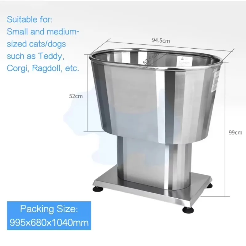 Automatic Dog Wash Station Collapsible Pet Bathtub Stainless Steel  Pet Water Spa Bubble Dog Bath Tub Bathing Tubs Bathtub