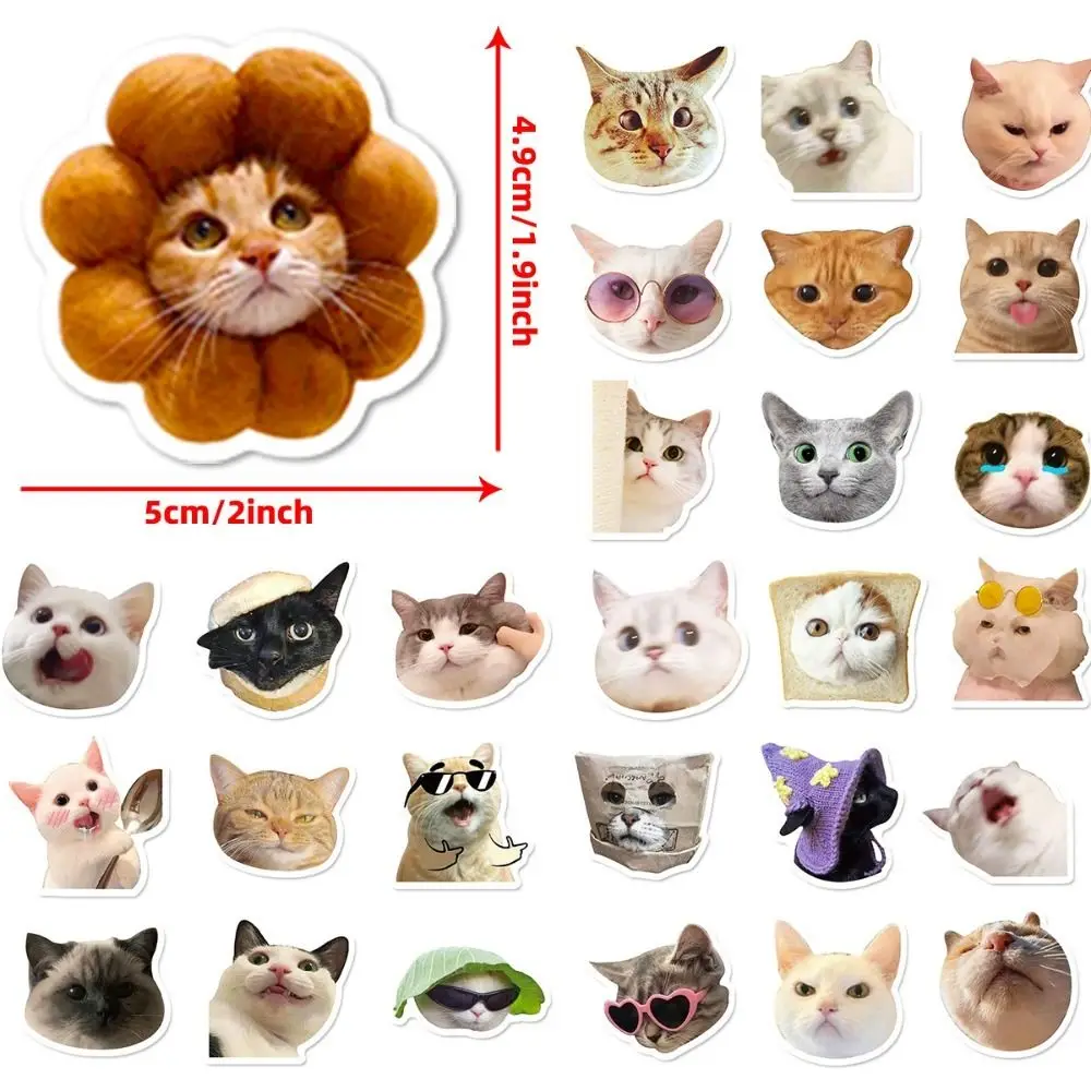 New 50PCS Cartoon Sticker Kitten Cute Journal Sticker Removable Waterproof Decoration iPad