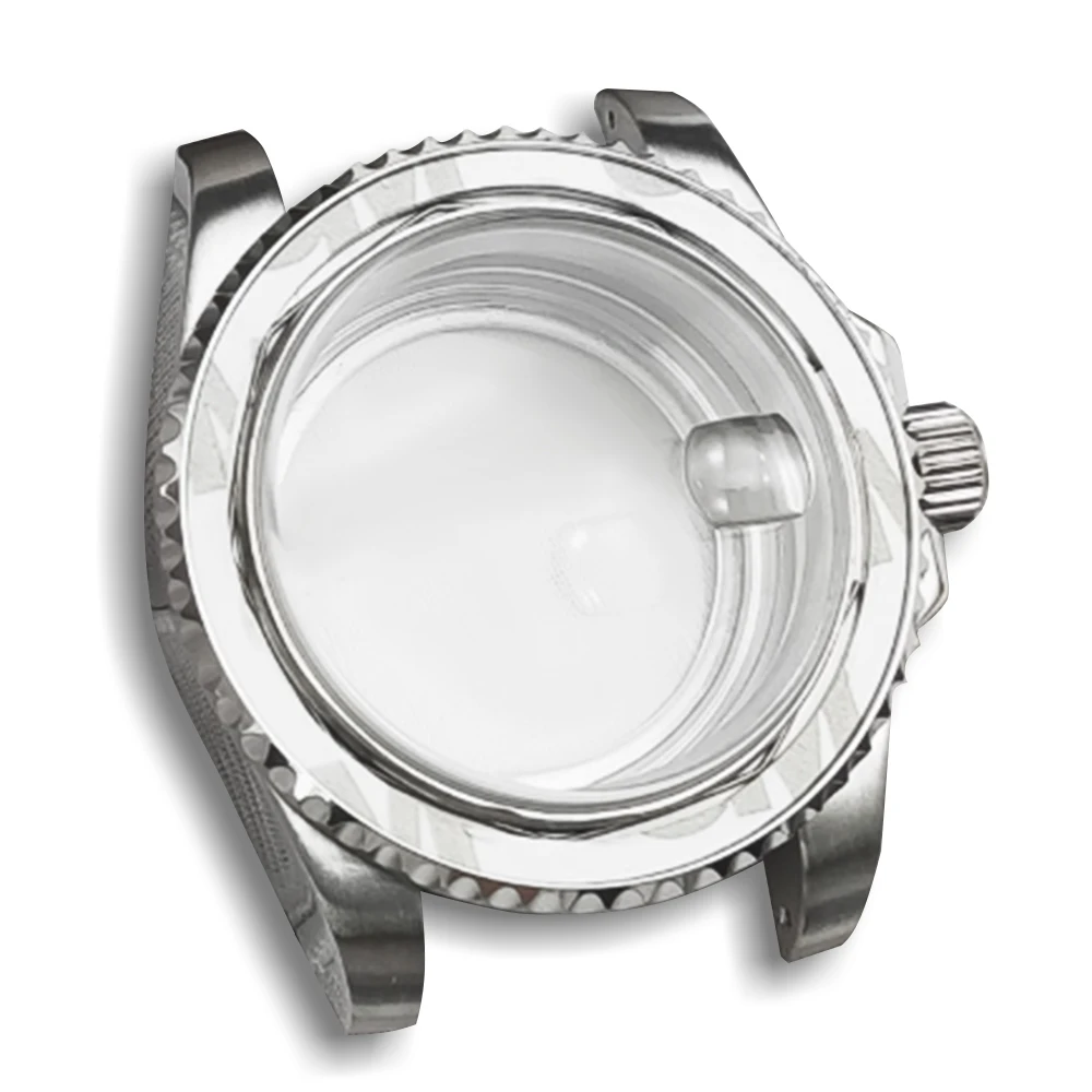 45mm 316 스틸 시계 케이스 또는 스트랩 사파이어 글래스 남성용 고급 비즈니스 스테인리스 스틸 시계 (NH35/36 8215 무브먼트용)