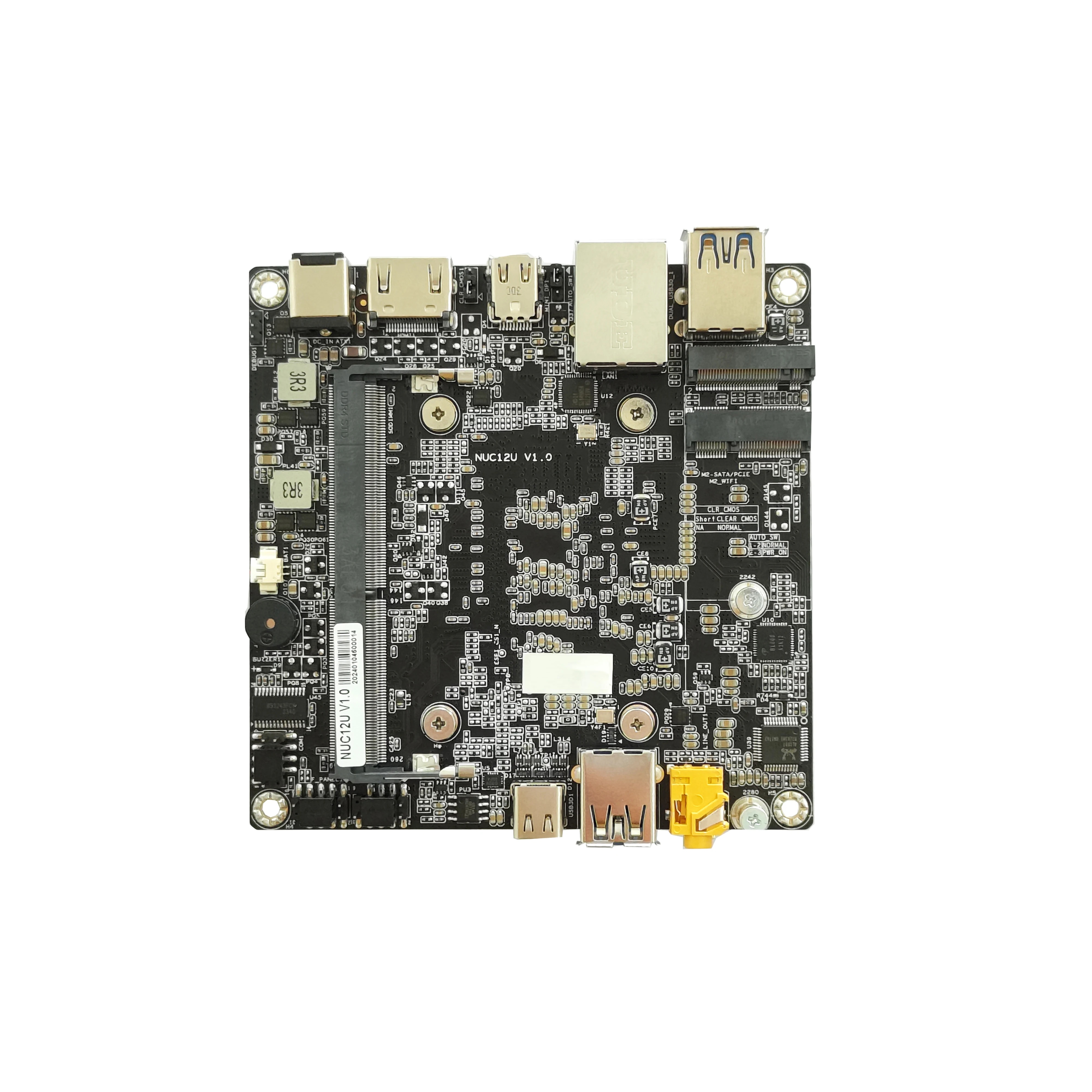 Chinese Smallest Motherboard with Raptor Lake 13th Gen I5 1335U CPU DDR4 32G 4K 60Hz Type-C  HDMI for Kiosk POS Office
