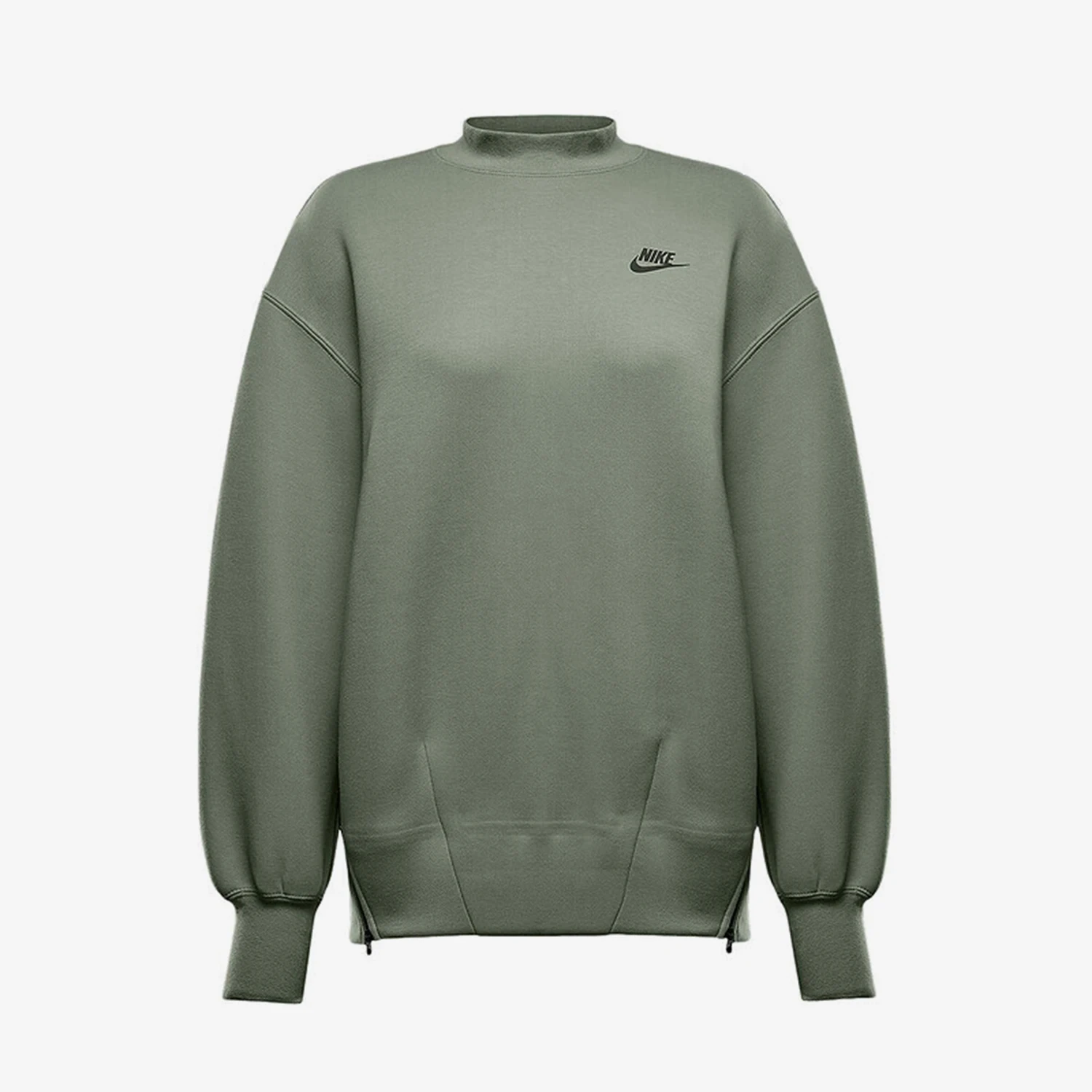 Nike genuine 24 winter new women's side zipper stand up collar loose sweatshirt FV8042-370