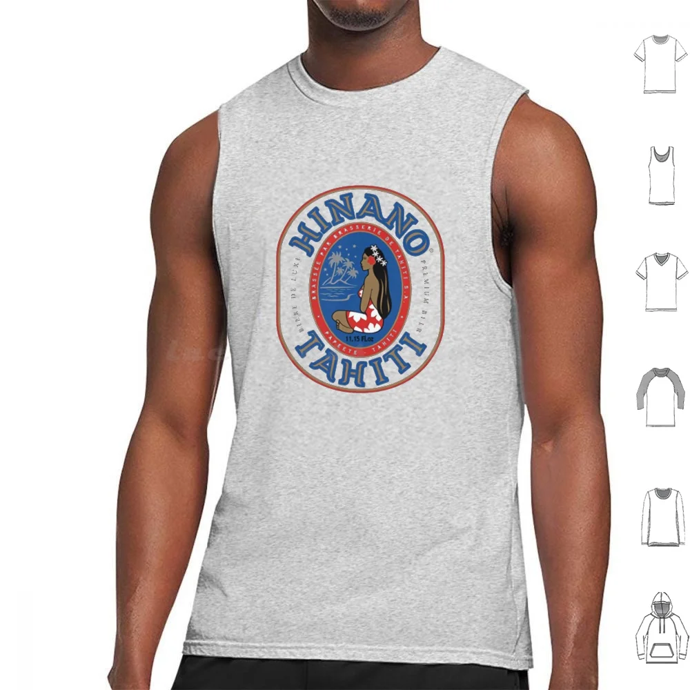 Drink Brand Popular #2 Tank Tops Vest Sleeveless Hinano Tahiti Brand Drink Beer Premium Party Best Hinano Tahiti Best Selling