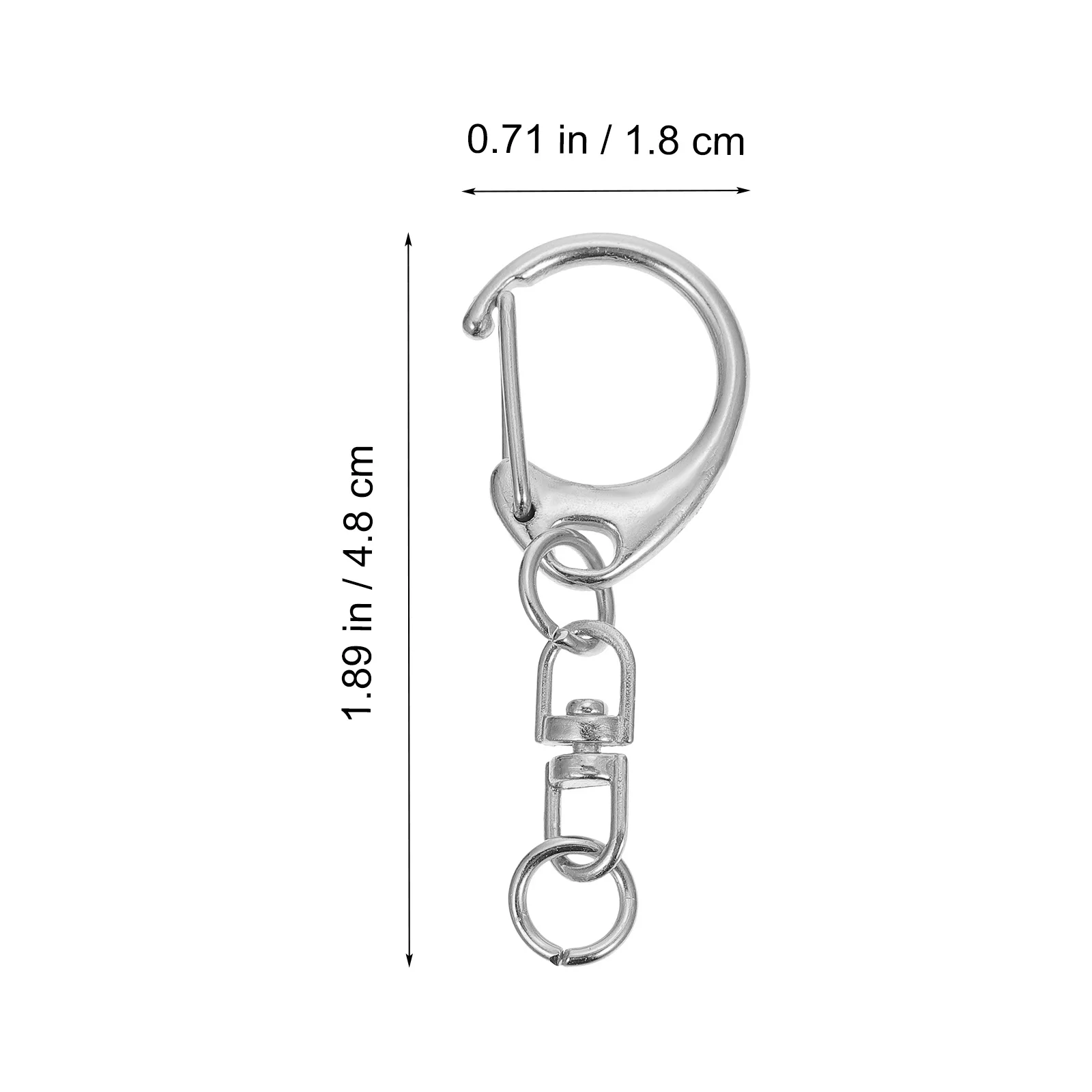 

50 шт., брелок с крючком из цинкового сплава, сверхпрочная пряжка, прочный брелок, подвеска, принадлежности для рукоделия, уличная подвесная пряжка