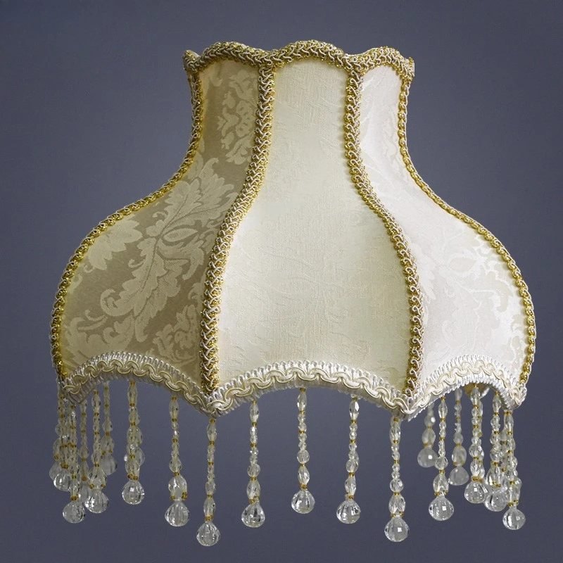 

Gasification lamp lampshade Beige jacquard table lamp Floor E27 screw lampshade