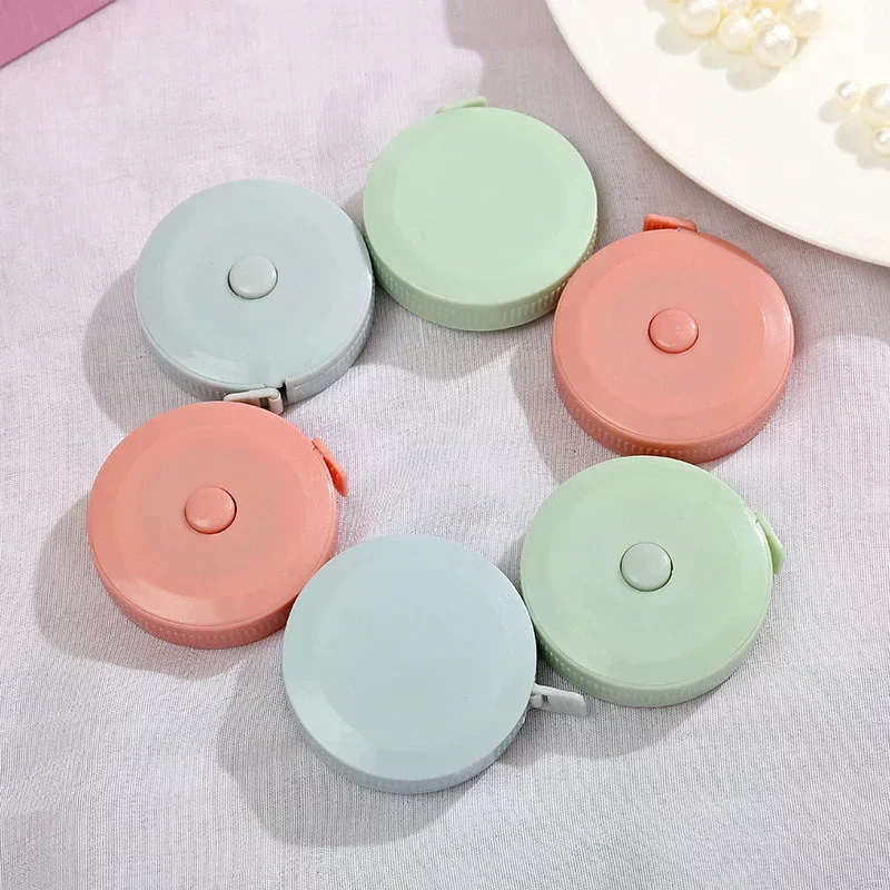 1.5M Small Tape Measure Portable Student Soft Leather Three Measurement Clothes Automatic Recycling