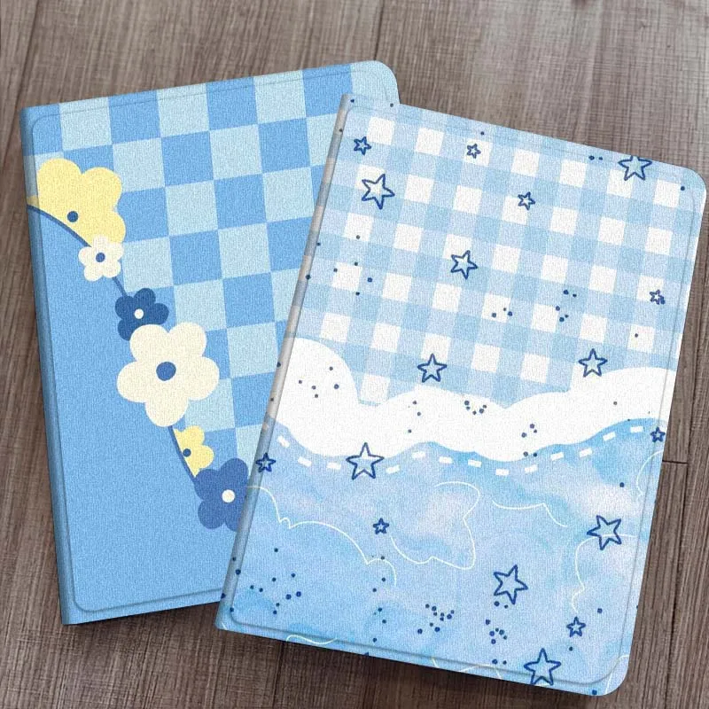 

Blue Checkered Art Pattern For Samsung Galaxy Tab S7 S8 S9 S10 S11 FE Plus Lite Tablet Case