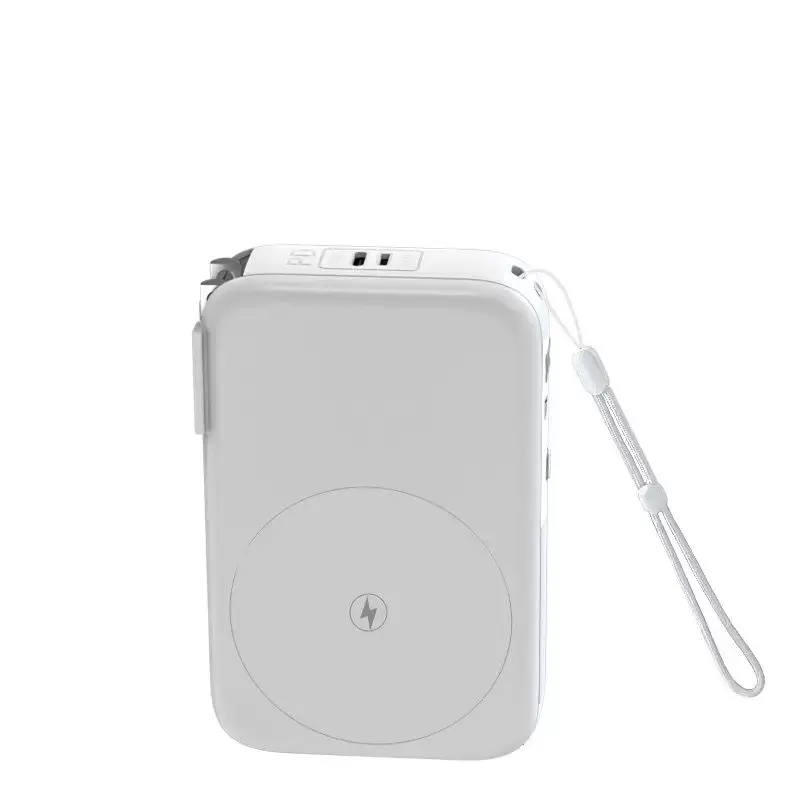 ZECAA 고속 충전 22.5W PD20W 디지털 무선 전원 은행 10000mAh AC 플러그 포함 충전 케이블 및 Led 캠핑 라이트 내장