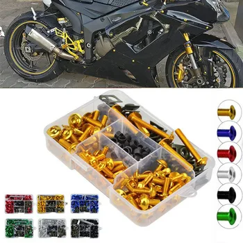 177PCS Motorrad CNC Legierung Verkleidung Bolzen Schraube Mutter Kit Für Suzuki GSXR 600 750 1000 K1-K8 Kawasaki z750 z900 z1000 z800 400 300