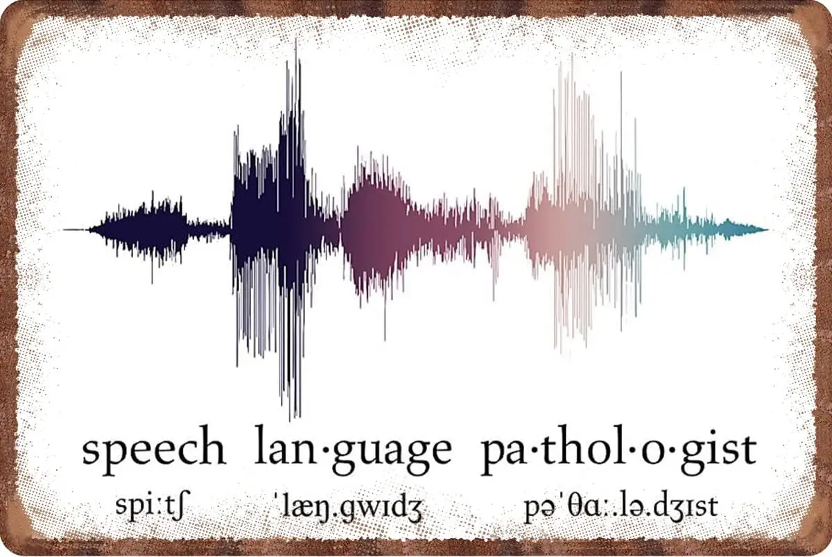 Speech Language Pathologist Voice Aluminum Signs Funny Tin Sign Metal Art Poster Gift Home Cafe Bar Wall Decor Room Door Accesso