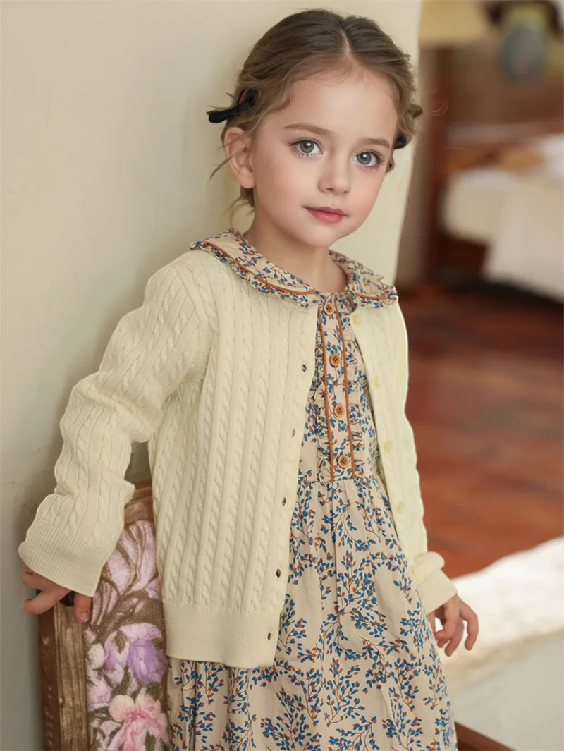 Girls Spring Autumn Coats Kids Fashion Soild Versatile Outdoor Outerwear Children Comfortable Long Sleeve Single Breasted Jacket