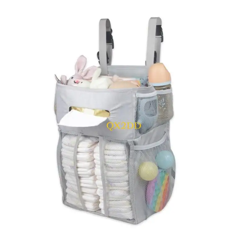 QX2D Large Capacity Nappy Bag Reusable Diaper Bag Multifunction Organiser Container