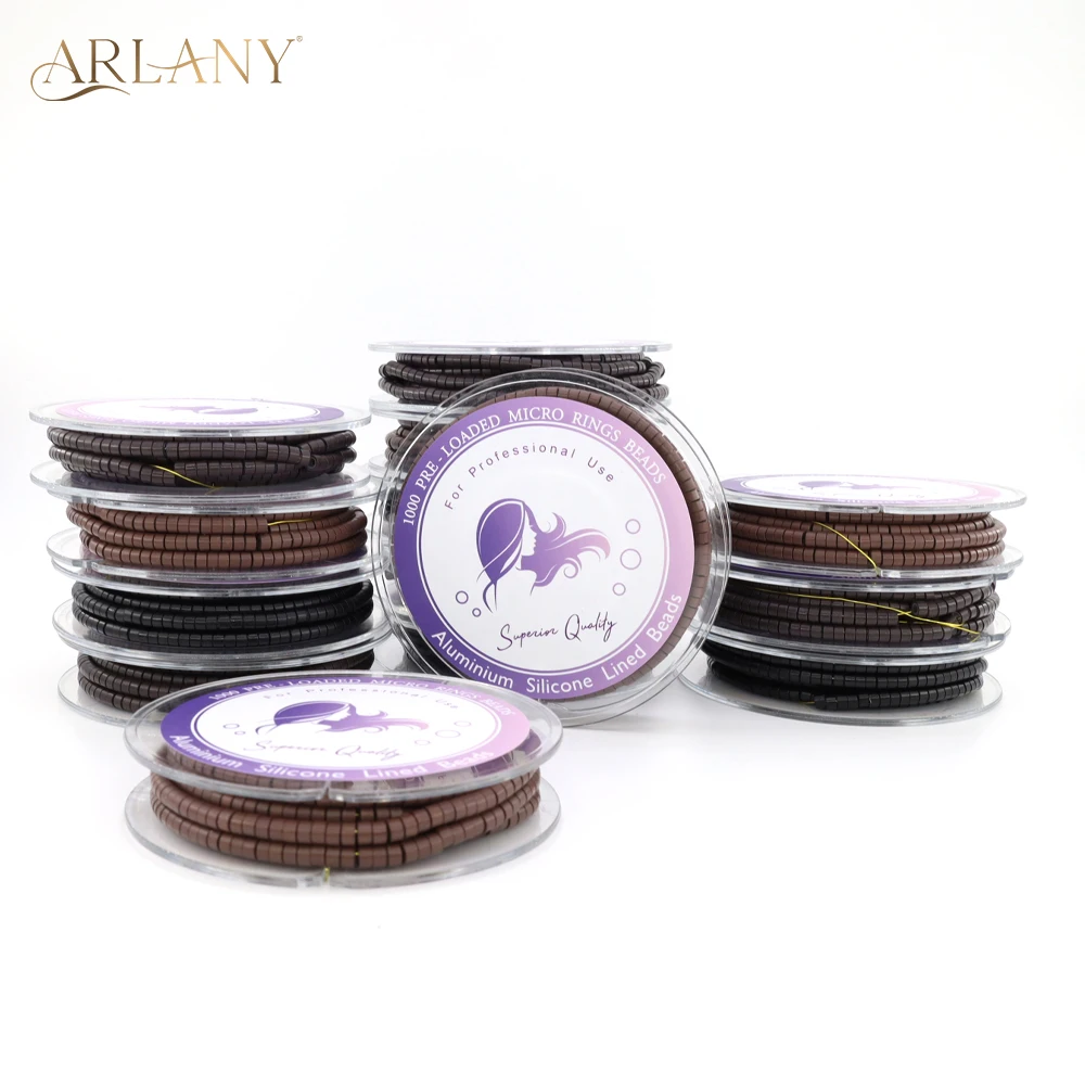 

ARLANY 5.0mm Pre-Loaded Micro Rings Silicone Micro Links Beads for Hair Extensions Stick I Tip Micro Loop Hair Extensions