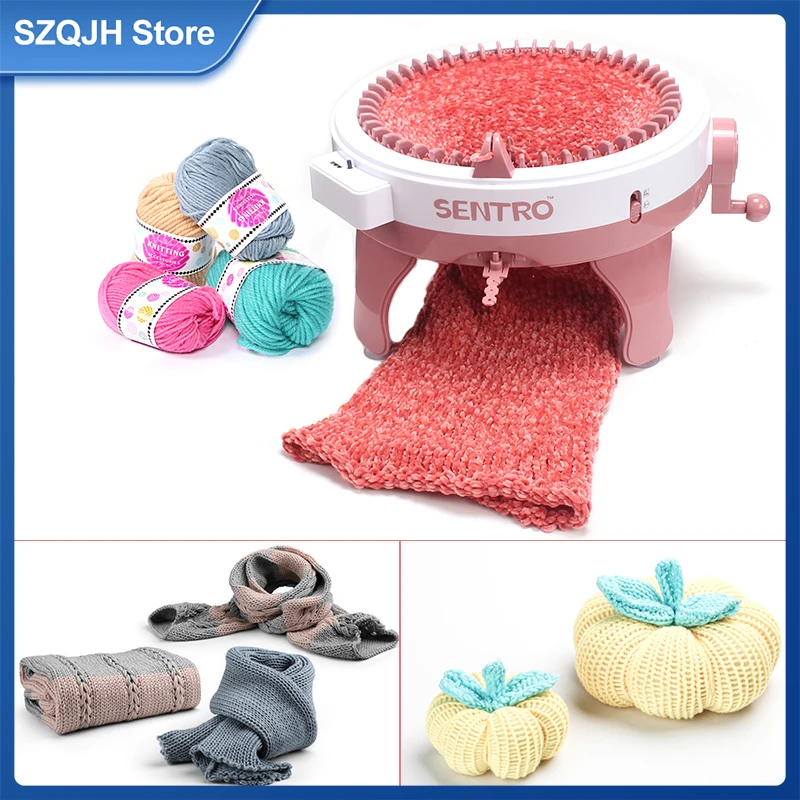 

QJH 48 Needle Circular Loom Loom Hat/Scarf/Gloves/Socks Knitting Machine Loom Suit Beginner Girl Child Christmas Gift