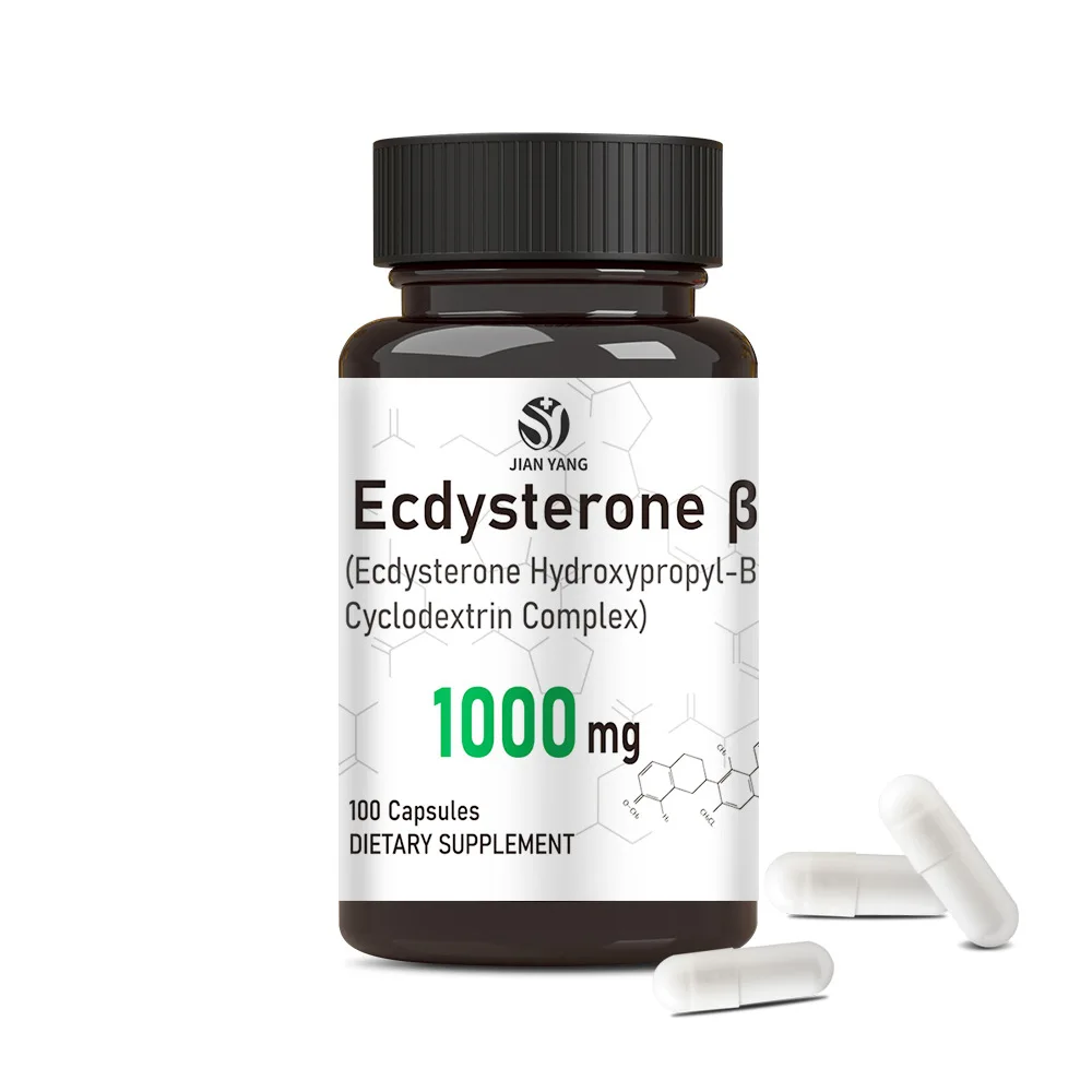 1 bottle ecdysterone capsule muscle mass increase size anabolic activity support muscle development physical strength increase