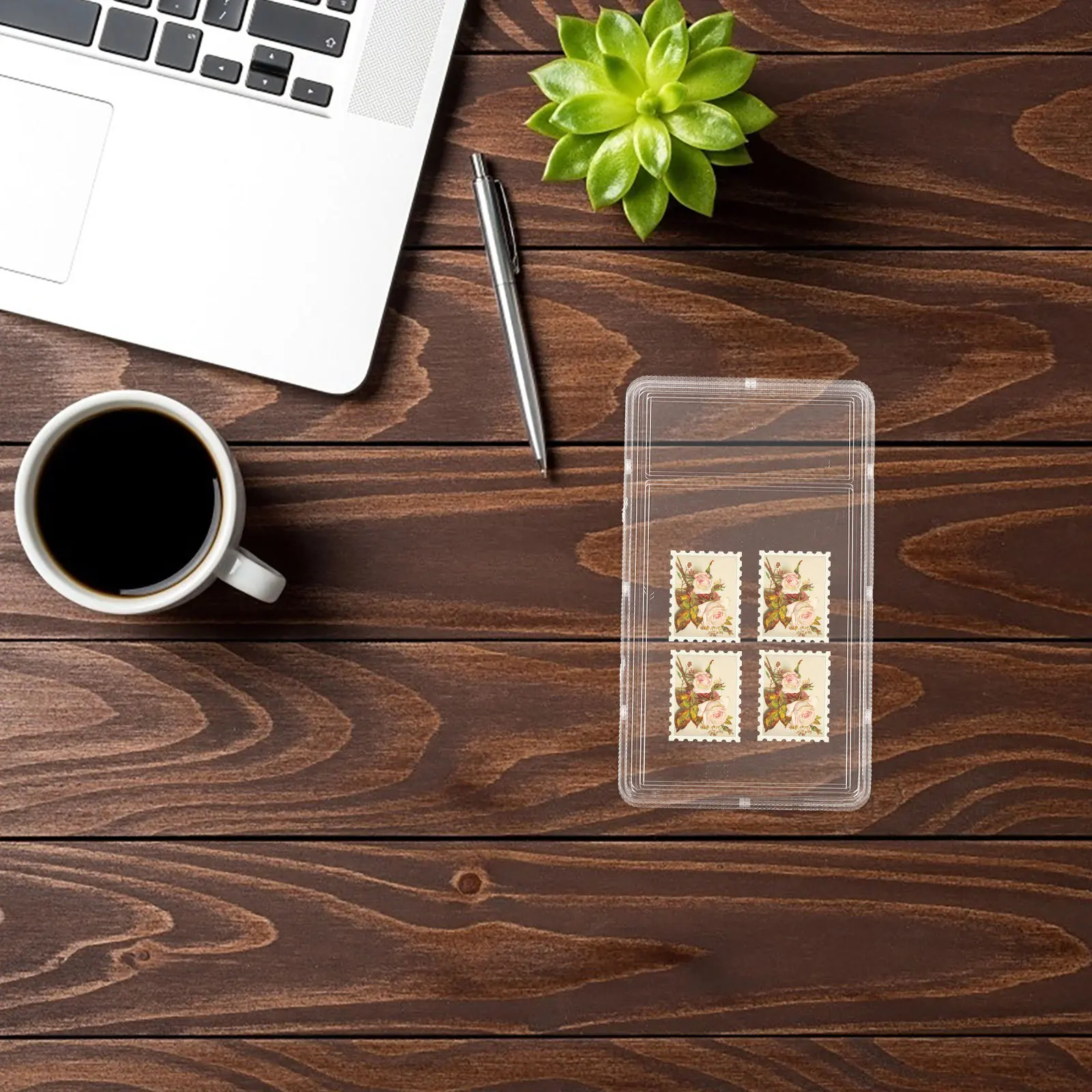 صندوق تخزين الطوابع، حافظة شريطية شفافة لعازفي الطوابع، سعة كبيرة، مادة مقاومة للماء، تصنيف وعرض الطوابع #5