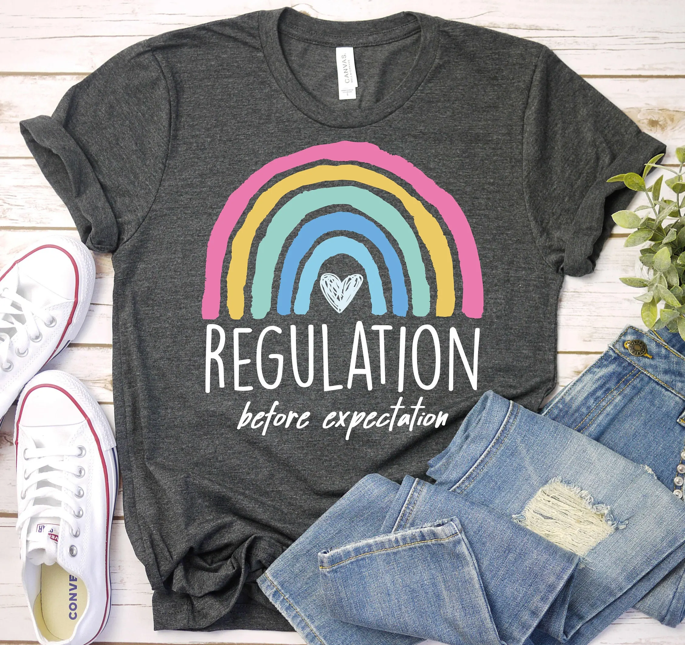 Regulation Before Expectation Neurodiversity T Shirt Accessibility Teacher Social Work Special Education Autism Acceptance