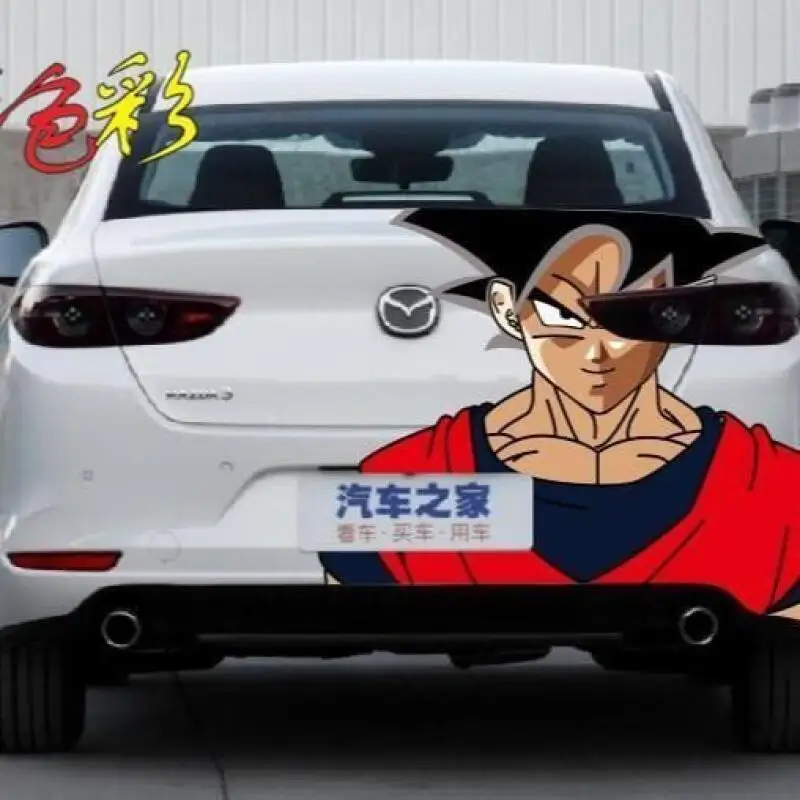 Animation Dragon Ball Car Sticker Car Tail Sticker Car Film Seamless Paste Waterproof Sunscreen Son Goku Gogeta Sticker