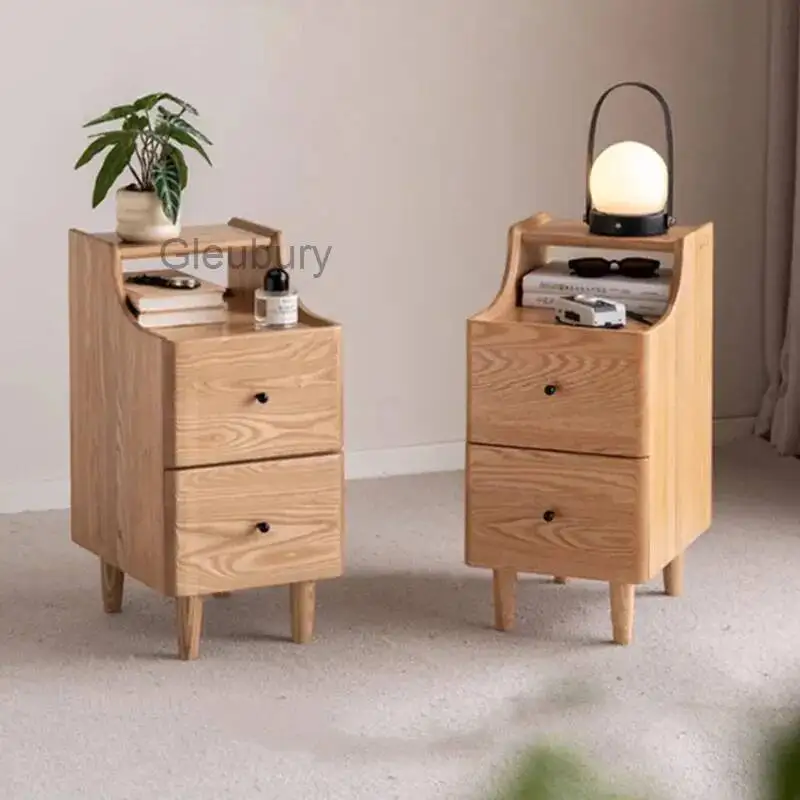 Criado-Mudo de Madeira com Gavetas, Luxuoso e Moderno, para Quarto, Armazenamento, Réplica Simples, Móvel de Hotel