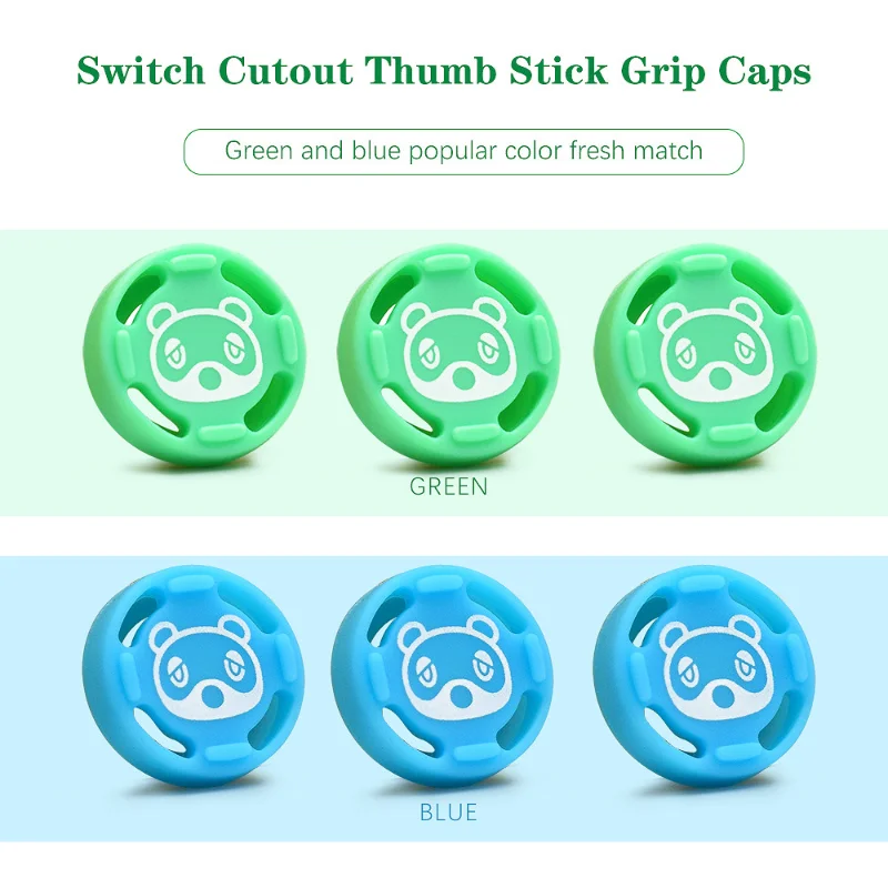 4pcs Silicone Thumb Stick Grip Caps Analog Joystick Cover Case For Zelda Nintend Switch NS JoyCon Controllers Joy-Con Joypad