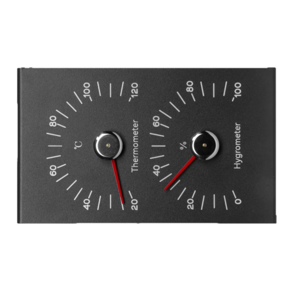 Sauna Thermometer Hygrometer Dual Scale Wall Mount Metal Design for Steam Room Bathroom Temperature Humidity Readings