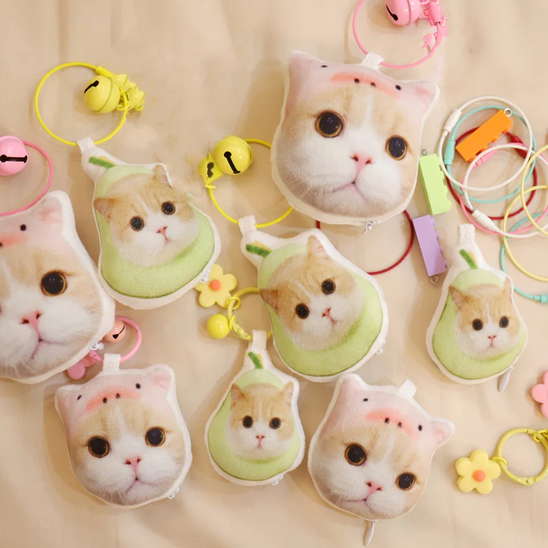 Custom Pendant Keychain Cat Dog Photo Custom Mascot Bag Pendant Mobile Phone Pendant Pet Key Chain Birthday Gift Cute Plush Doll