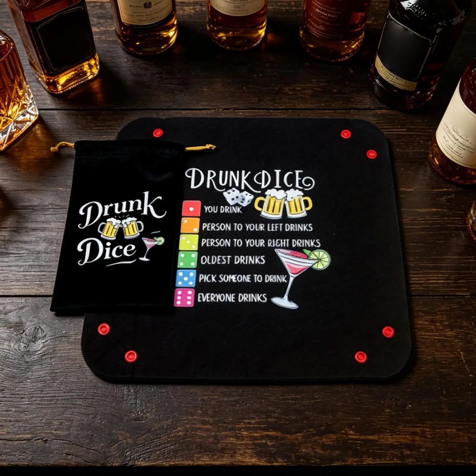 

Dice Dish Lightweight Interactive Party Accessory Table Games Dice For Leisure Entertainment Competition Home Bar Traveling