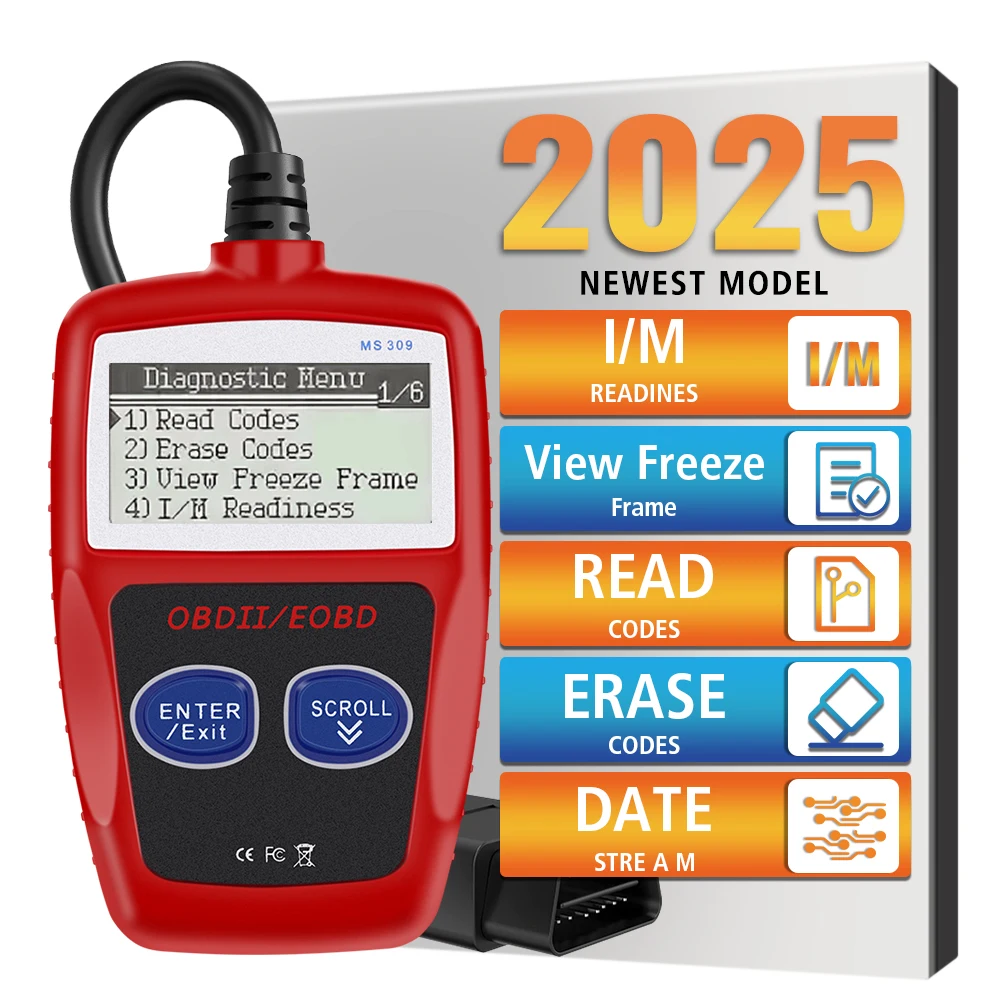 OBD 2 Scanner Universal Version 16 Pin Fault Code Clear OBD2 Code Reader Digital Display Car Diagnostic Tools Auto Accessories
